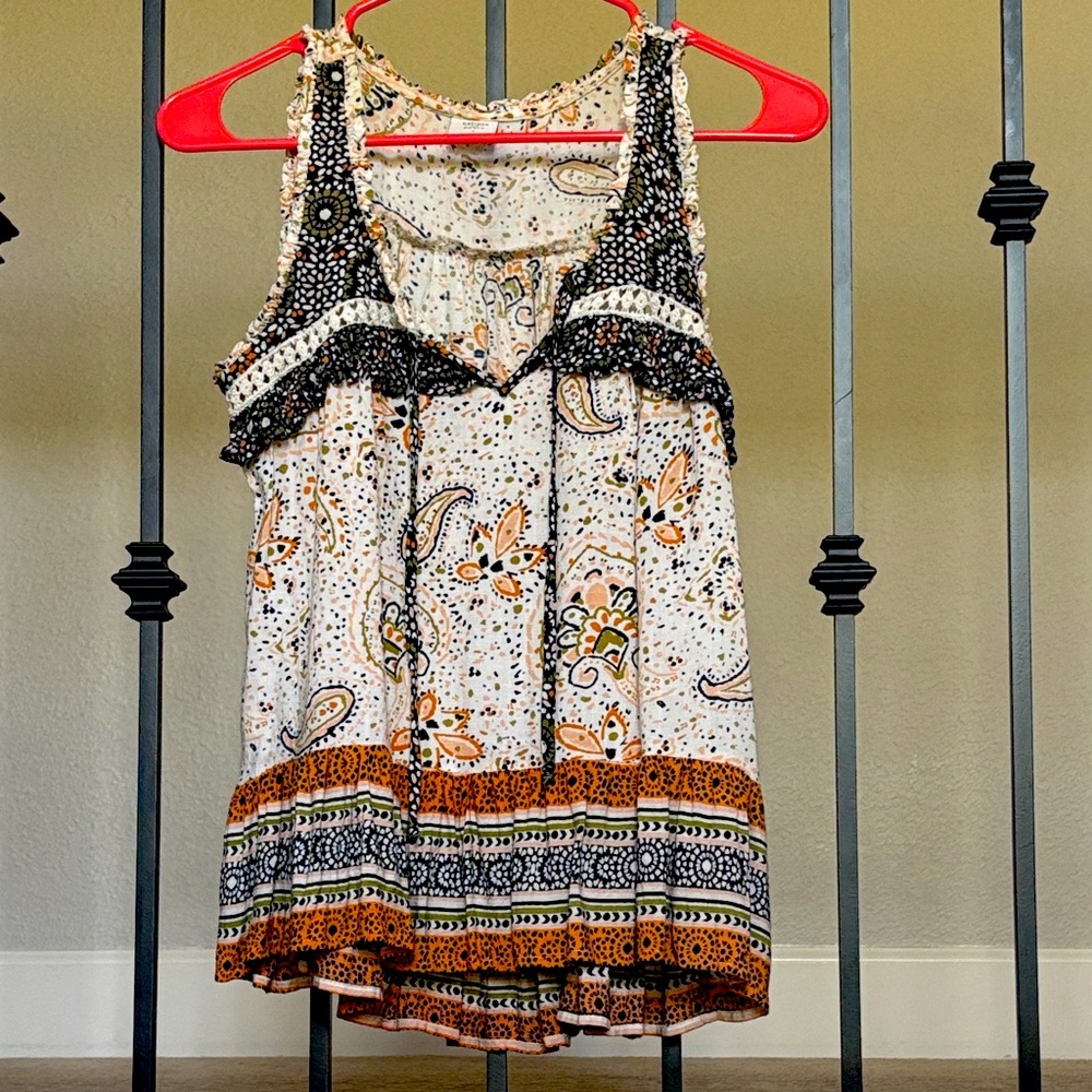 SMALL FLOWY MULTI-COLORED TANK BY PATRONS OF PEACE GREAT CONDITION BUNDLE2SAVE - Picture 10 of 10